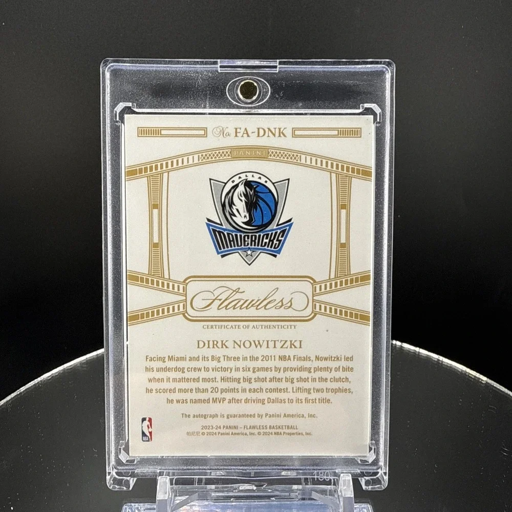 2023/24 Panini Flawless Achievements MVP Dirk Nowitzki AUTO /25 Mavericks